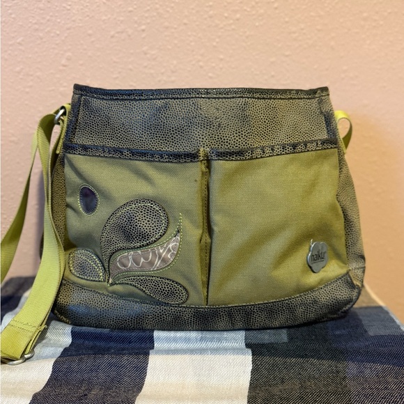 Haiku Olive and Black Crossbody Bag - Picture 1 of 5